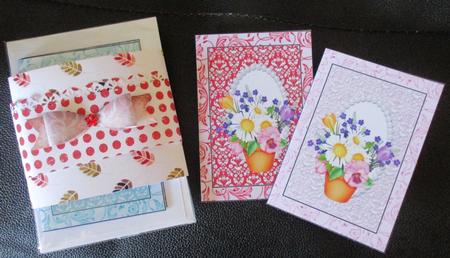 12 x A4 Backgroundpaper Flowers & Dotts 135 by Davina Rundle