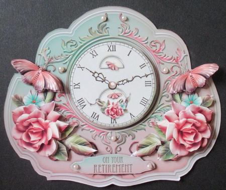 Summer Roses Clock by Davina Rundle