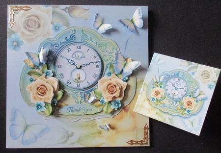 Sherbet Lemon Rose Clock by Davina Rundle