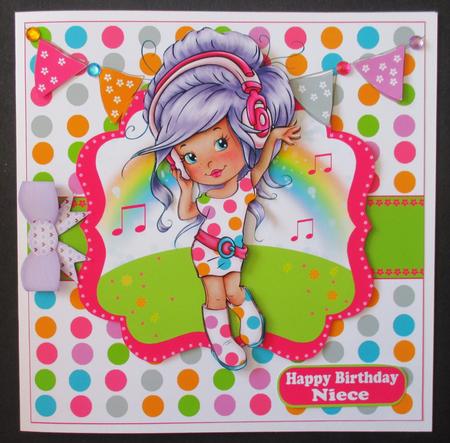 Summer Polka Dot Birthday Mini Card Kit by Davina Rundle