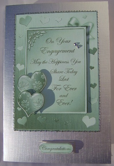 Elegant Engagement Quick Card with 3D Decoupage by Davina Rundle