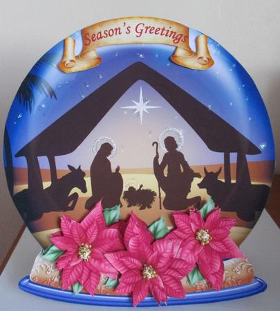 Christmas Snow Globe the Nativity Shaped Card Mini Kit by Davina Rundle