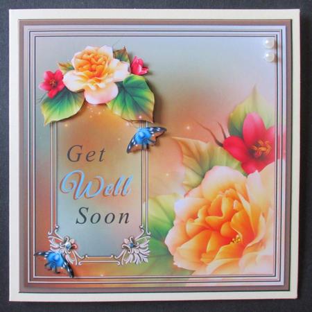Enchanted Begonias Card Front 2 by Davina Rundle