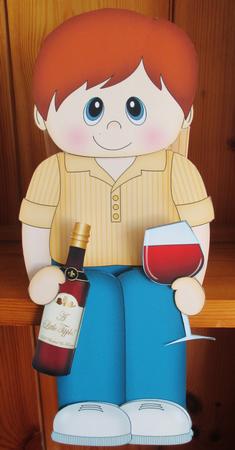 3D on the Shelf Card Kit - Little Wine Drinker Wayne by Davina Rundle