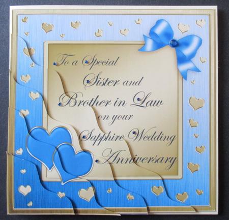 Sister and Brother in Law Sapphire Wedding Anniversary by Davina Rundle