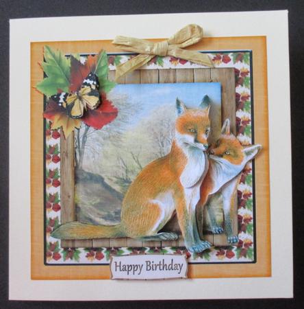 Cardtopper Back to Nature Fox 398 by Davina Rundle