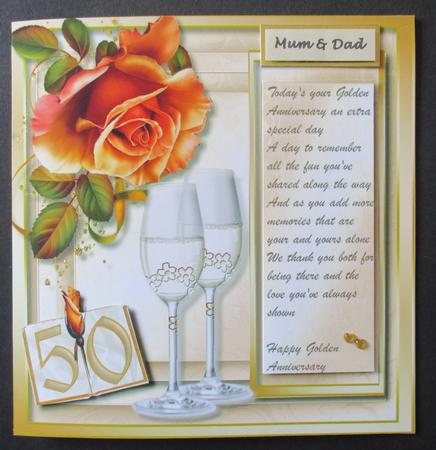 Golden Anniversary with a Lovely Verse . by Davina Rundle