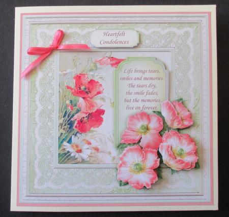 Vintage Poppies & Daisies 6x6 Card Topper & Decoupage by Davina Rundle