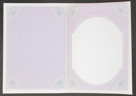 Lilac Dotty Fashion Base 7x5in Folded Insert by Davina Rundle