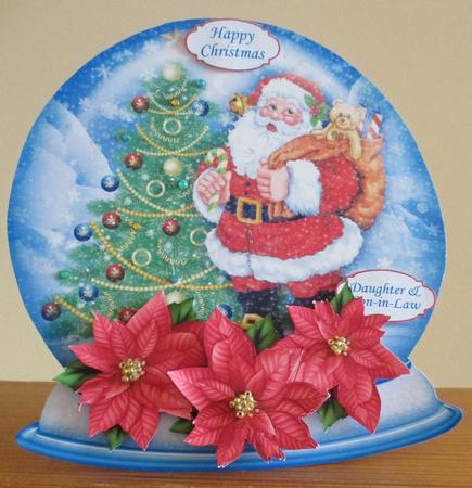 Christmas Snow Globe Santa & Tree Shaped Card Mini Kit by Davina Rundle