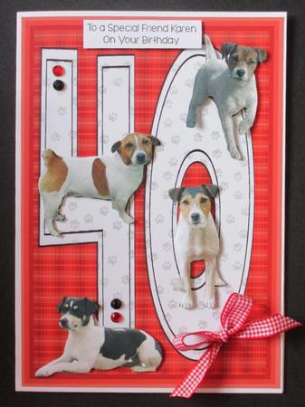 Jack Russell Terrier 40th Birthday Card by Davina Rundle