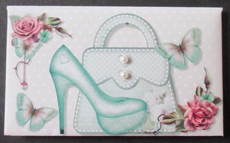Green Shoes & Handbag Money Wallet by Davina Rundle
