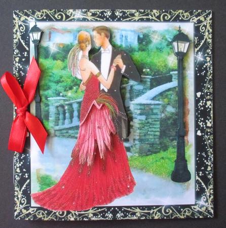 Dancing the Night Away Topper with Decoupage by Davina Rundle