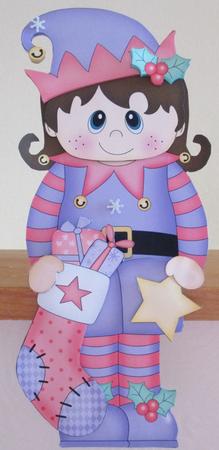 3D on the Shelf Card Kit - Christmas Little Elf by Davina Rundle