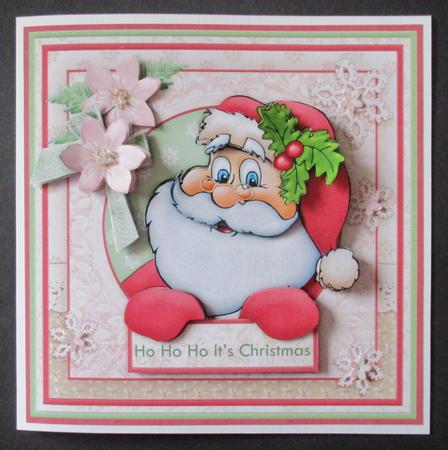 Shabby Chic Christmas Santa 8x8 Mini Kit & Decoupage by Davina Rundle