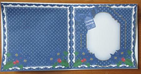 Winter Lady Christmas Greetings to Fit 6in Folded Insert by Davina Rundle