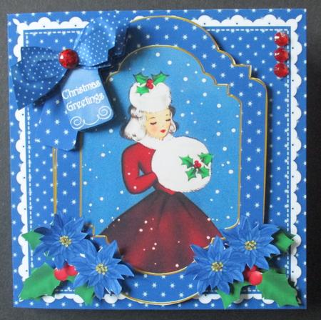 Winter Lady Christmas Greetings 6in Christmas Step by Step by Davina Rundle