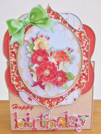 Floral Shield Stand Alone Easel Kit - Autumn Poppies by Davina Rundle
