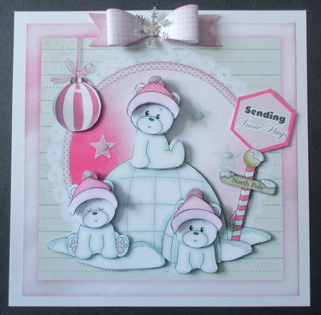 Pink Igloo Bears Mini Kit by Davina Rundle