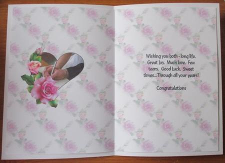 Two Hearts One Love Wedding Insert by Davina Rundle