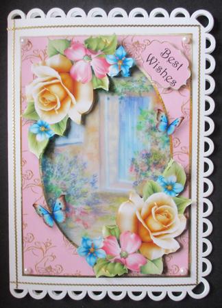 The Cottage Door with Summer Roses by Davina Rundle