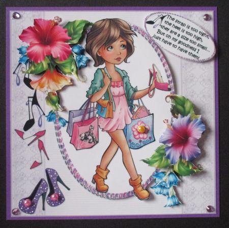 Girls and Their Shoes Quick Card by Davina Rundle