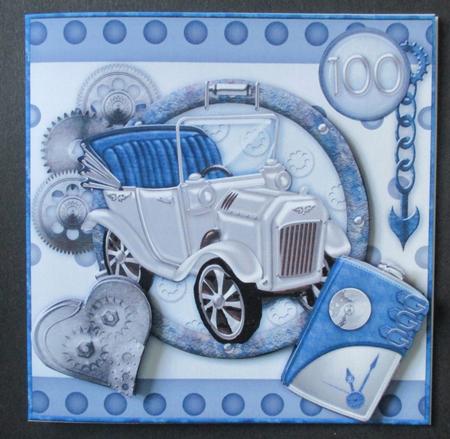 Steampunk Silver Car Topper & Decoupage by Davina Rundle