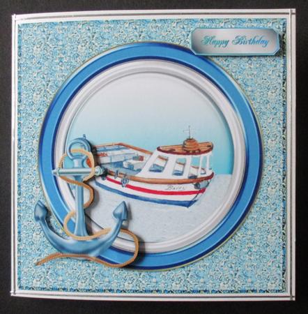 Boat and Anchor 8 x 8 Topper by Davina Rundle