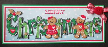 Gingerbread Couple Christmas Large Dl by Davina Rundle