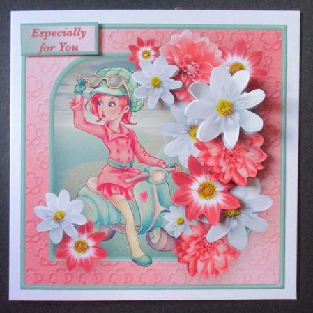 Ready to Roll Decoupage Card Front by Davina Rundle