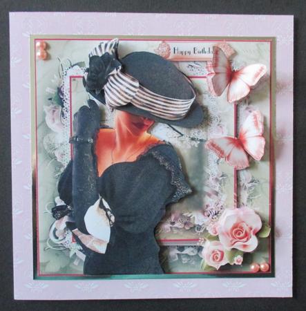 The Lady in Black Card Front Kit by Davina Rundle