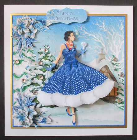1950's Lady Christmas Snow Mini Kit by Davina Rundle