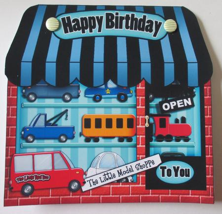 The Little Model Shop Shaped Card Decoupage N Greetings by Davina Rundle