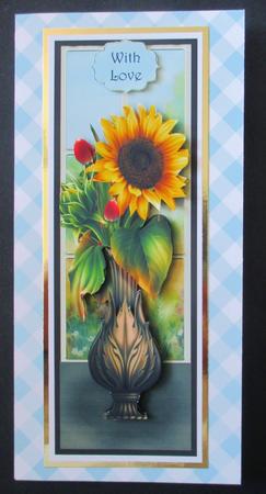 Vase of Sunflowers Large Dl by Davina Rundle