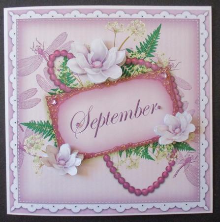 Lilac Magnolia September 8in Vintage Decoupage Topper by Davina Rundle
