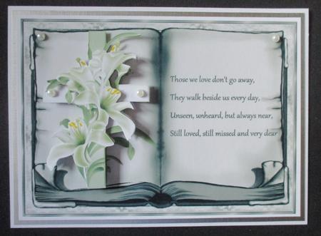 Cross and Lily Vintage Book Topper and Decoupage by Davina Rundle
