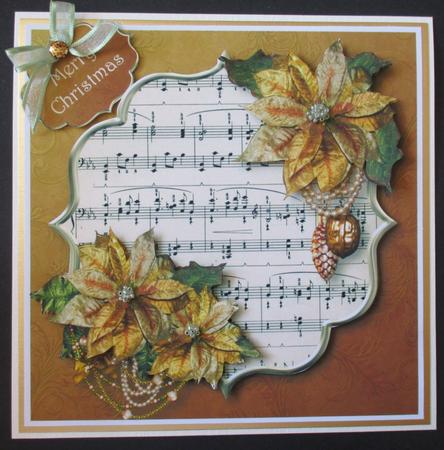Christmas Golden Poinsettias by Davina Rundle