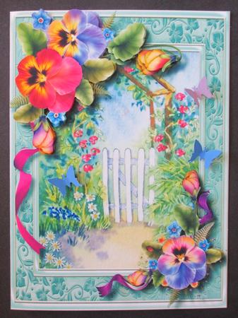 Lovely Pansy's at the Garden Gate by Davina Rundle
