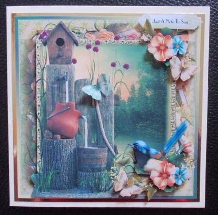 The Bird House Card Front Kit by Davina Rundle