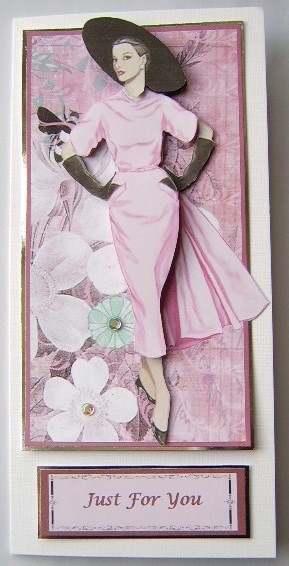 Elegant Lady in Pink Topper Set by Davina Rundle
