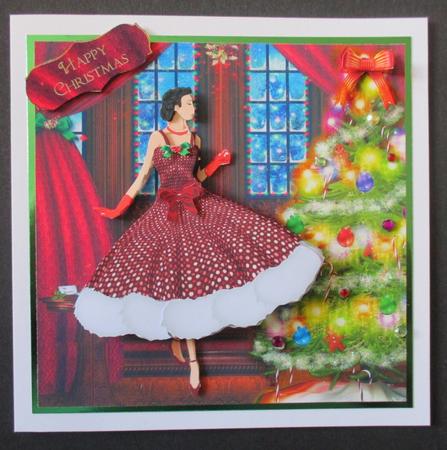 1950's Christmas Lady in Red Mini Kit by Davina Rundle