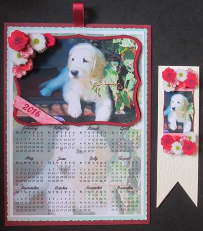Golden Retriever Puppy 2016 Uk Calendar Mini Kit by Davina Rundle
