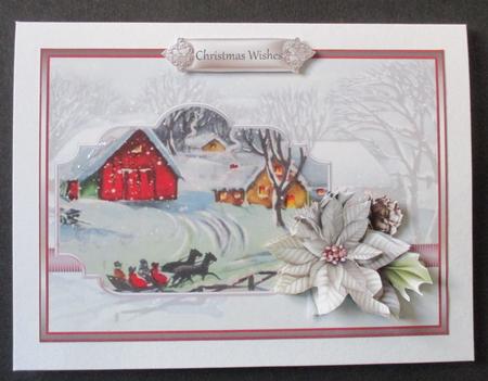 Sleigh Ride Home at Christmas Card with Decoupage by Davina Rundle