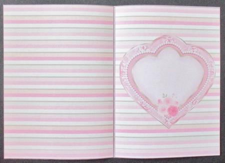Heart Frame Sketch - Pink Shabby Chic Roses 1 Insert by Davina Rundle