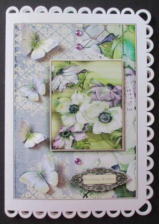 Cardtopper with Matching Envelope Anemone Lilac 633 by Davina Rundle