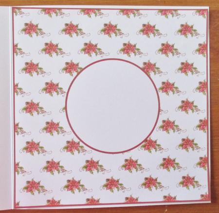 Christmas Poinsettias with Cones Insert 8x8 by Davina Rundle