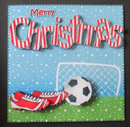 8 x 8 Christmas Football Mini Kit 3D Decoupage by Davina Rundle