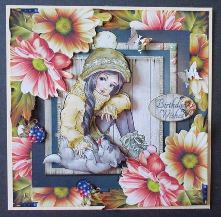 Cardtopper Happy Dog 649 by Davina Rundle