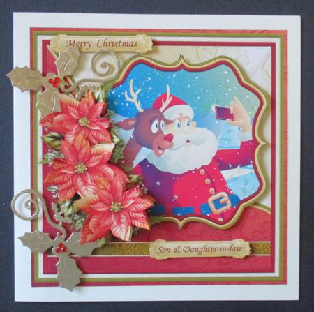 Santa & Rudolf Selfie 7.5 Christmas Decoupage Mini Kit by Davina Rundle