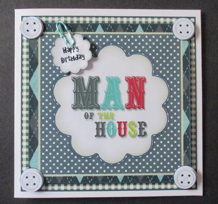 Man of the House Card Front Kit by Davina Rundle